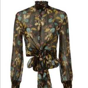 Nicholas Ava Sheer Tie Top